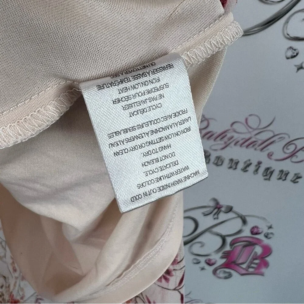 Autres filles shirt tshirt blouse flowy flowers Floral Blouse - Cream and Pink